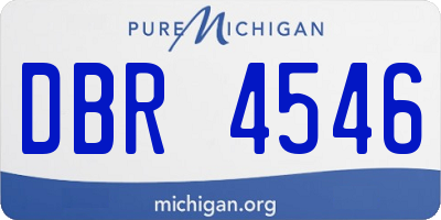 MI license plate DBR4546