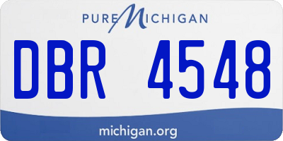MI license plate DBR4548