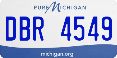 MI license plate DBR4549