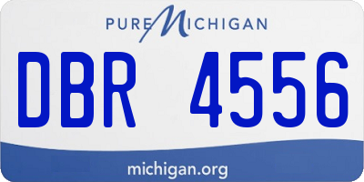MI license plate DBR4556