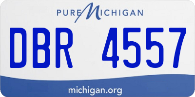 MI license plate DBR4557