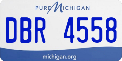 MI license plate DBR4558