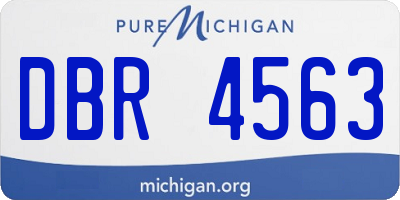 MI license plate DBR4563