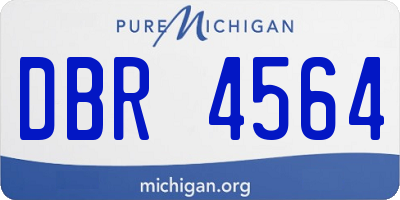 MI license plate DBR4564