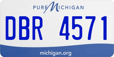 MI license plate DBR4571