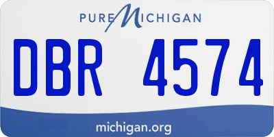 MI license plate DBR4574