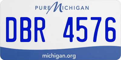 MI license plate DBR4576