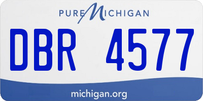 MI license plate DBR4577