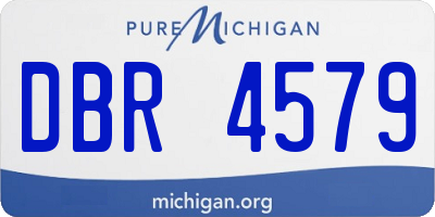 MI license plate DBR4579