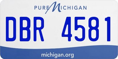 MI license plate DBR4581