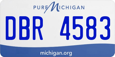 MI license plate DBR4583