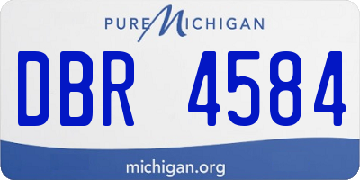 MI license plate DBR4584