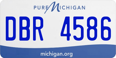 MI license plate DBR4586
