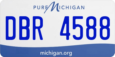 MI license plate DBR4588