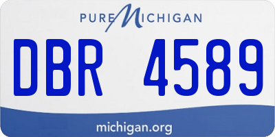 MI license plate DBR4589