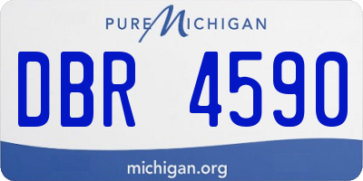 MI license plate DBR4590