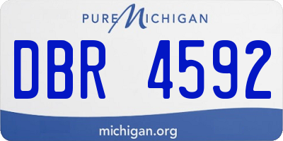 MI license plate DBR4592