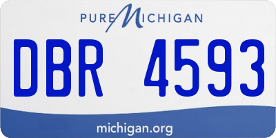 MI license plate DBR4593