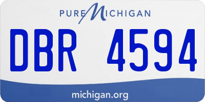 MI license plate DBR4594
