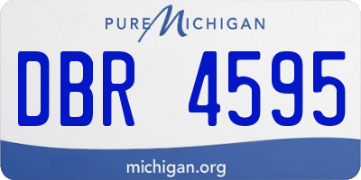MI license plate DBR4595