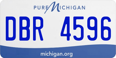 MI license plate DBR4596