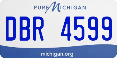MI license plate DBR4599