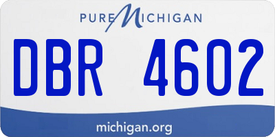 MI license plate DBR4602