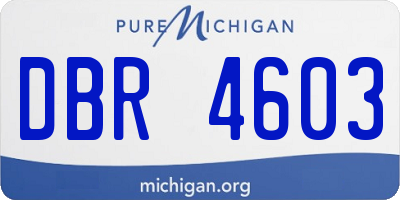 MI license plate DBR4603