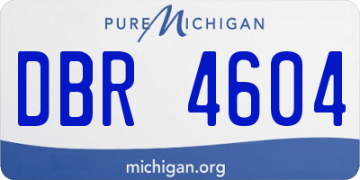MI license plate DBR4604