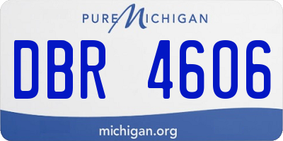 MI license plate DBR4606