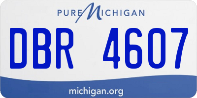 MI license plate DBR4607