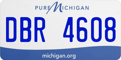 MI license plate DBR4608