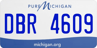 MI license plate DBR4609
