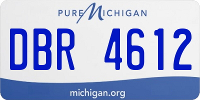 MI license plate DBR4612
