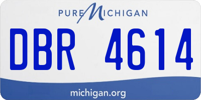 MI license plate DBR4614