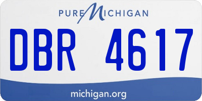 MI license plate DBR4617