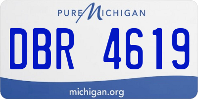 MI license plate DBR4619