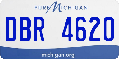 MI license plate DBR4620
