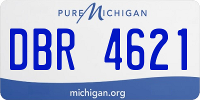 MI license plate DBR4621