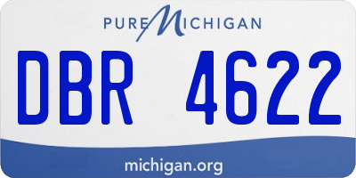 MI license plate DBR4622