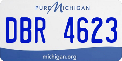 MI license plate DBR4623