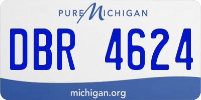 MI license plate DBR4624