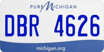 MI license plate DBR4626