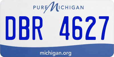 MI license plate DBR4627