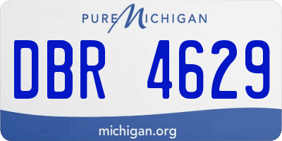 MI license plate DBR4629