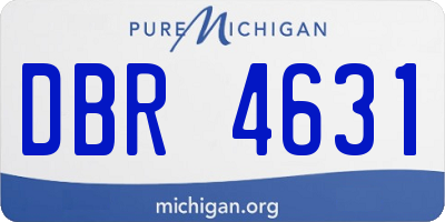MI license plate DBR4631