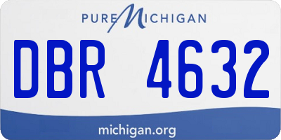 MI license plate DBR4632