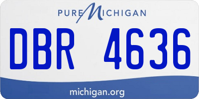 MI license plate DBR4636