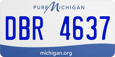 MI license plate DBR4637
