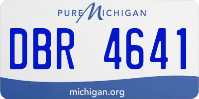 MI license plate DBR4641